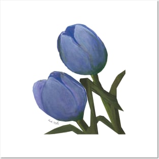 Blue Tulips by Cecile Grace Charles Posters and Art